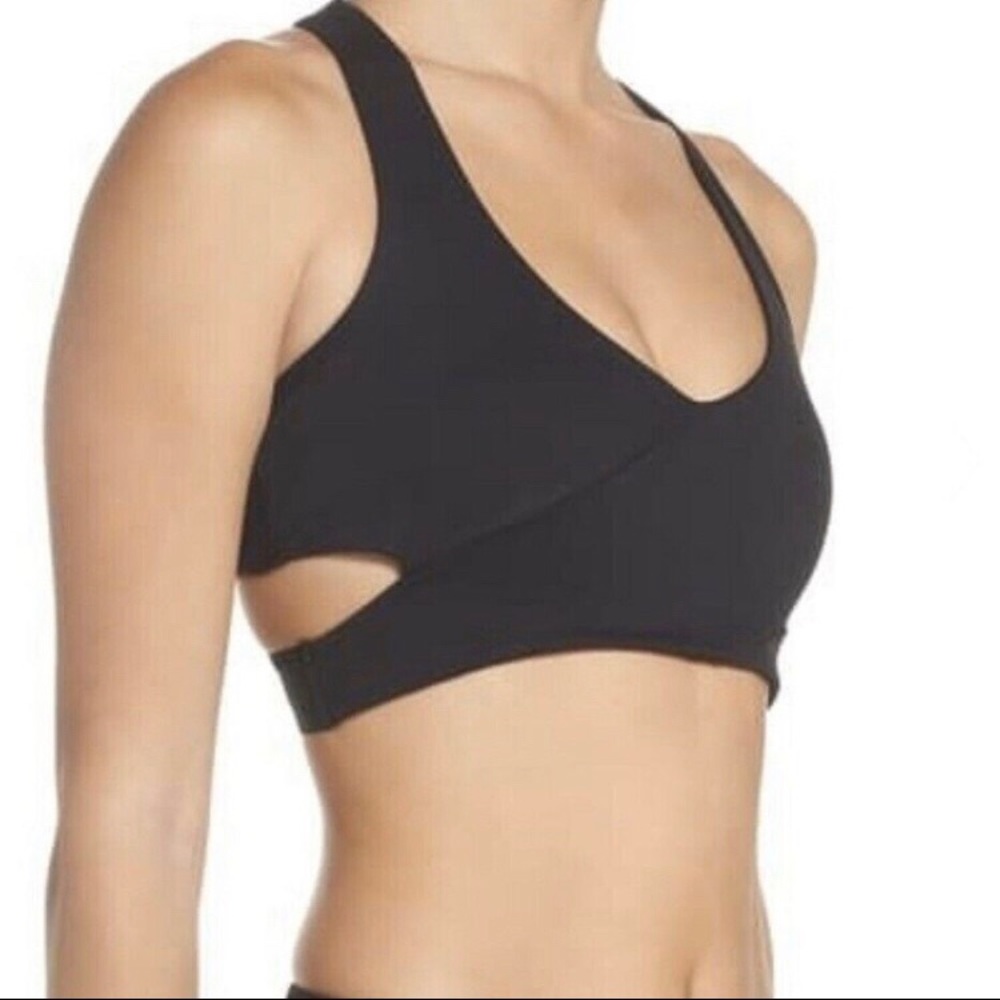 Zella Sirsasana Black Cut Out Sports Bra
